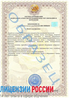 Образец сертификата соответствия (приложение) Чебаркуль Сертификат ISO 27001